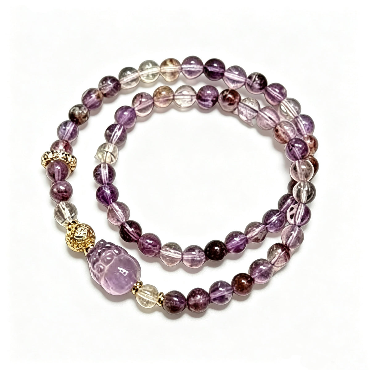 Amethyst Dream Guardian Double‑loop Bracelet
