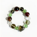 Fluorite Green Aventurine Smoky Quartz Clear Quartz Crystal Bracelet