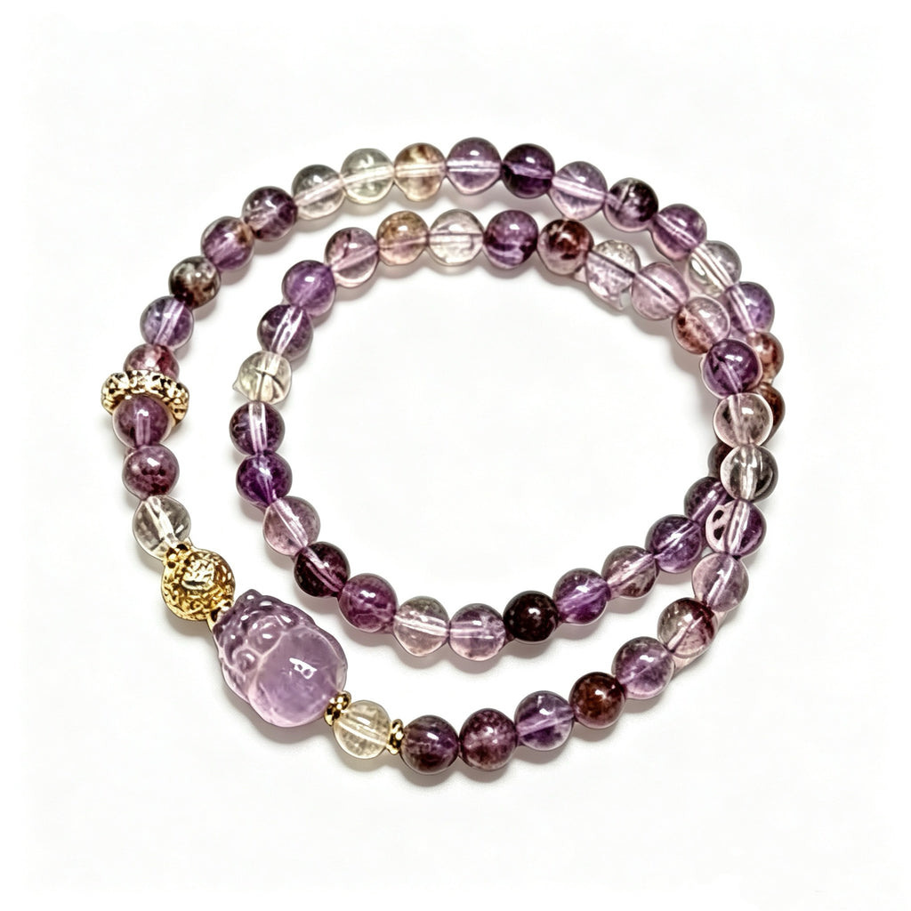 Amethyst Dream Guardian Double‑loop Bracelet