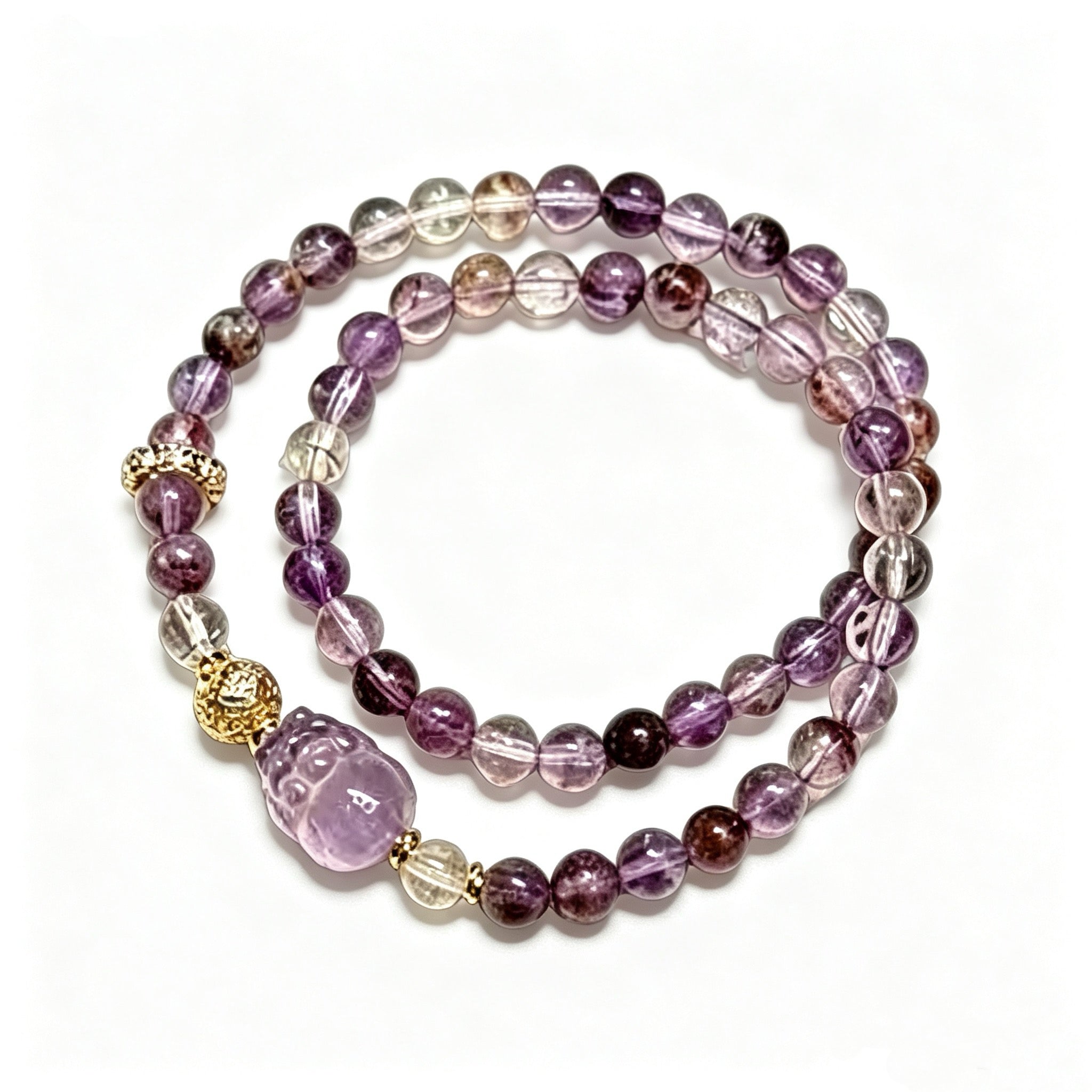 Amethyst Dream Guardian Double‑loop Bracelet