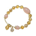 Golden Glow Citrine Rose Quartz Abundance Bracelet