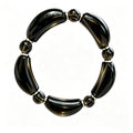 Smoky Obsidian Curved‑Bar Protection Bracelet