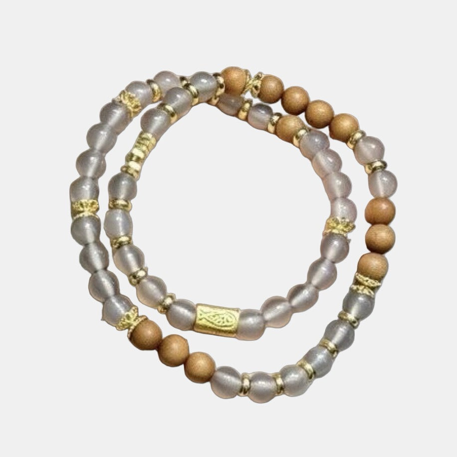 Misty Zen Double‑loop Bracelet