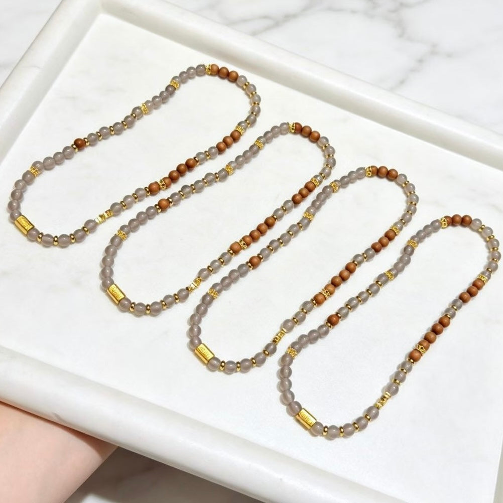 Misty Zen Double‑loop Bracelet