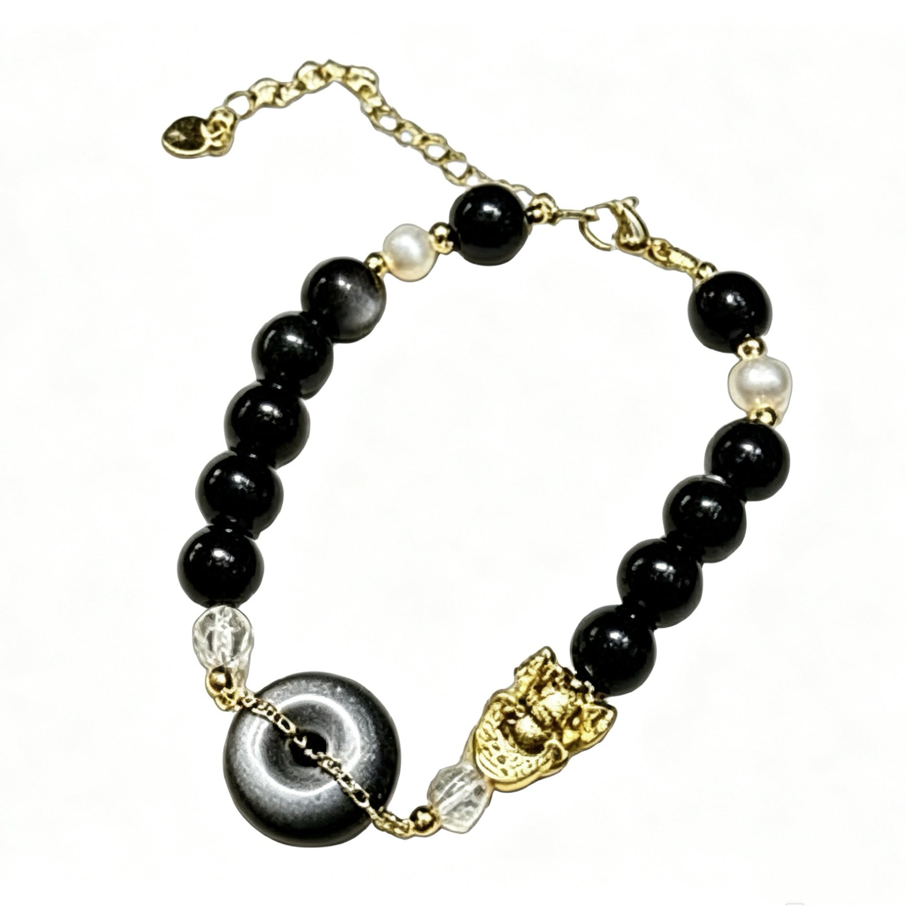 Obsidian Peace Pi‑Xiu Wealth Bracelet