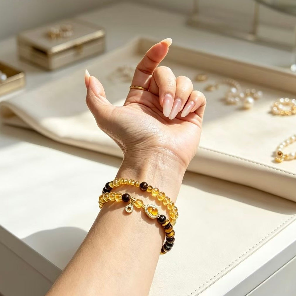 Solar Fortune Double‑loop Bracelet