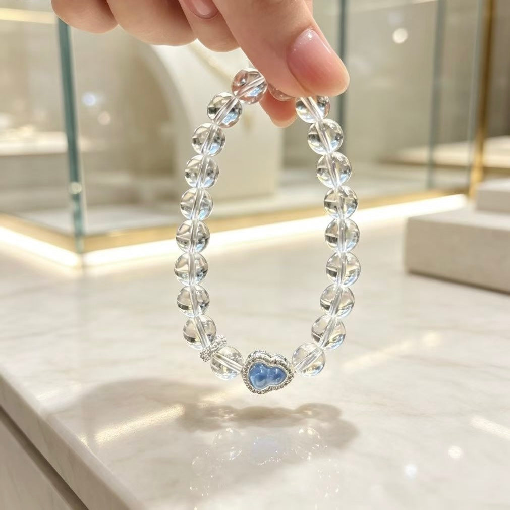 Lunar Calm Gourd Single‑strand Bracelet