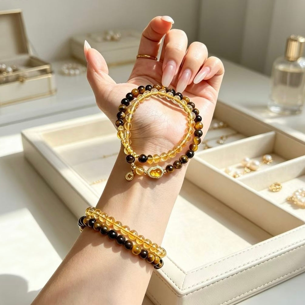Solar Fortune Double‑loop Bracelet