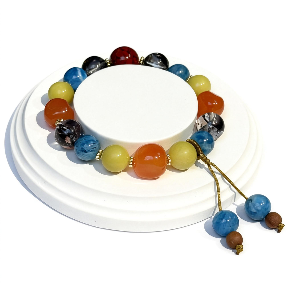 Vibrant Fringe Beaded Bracelet
