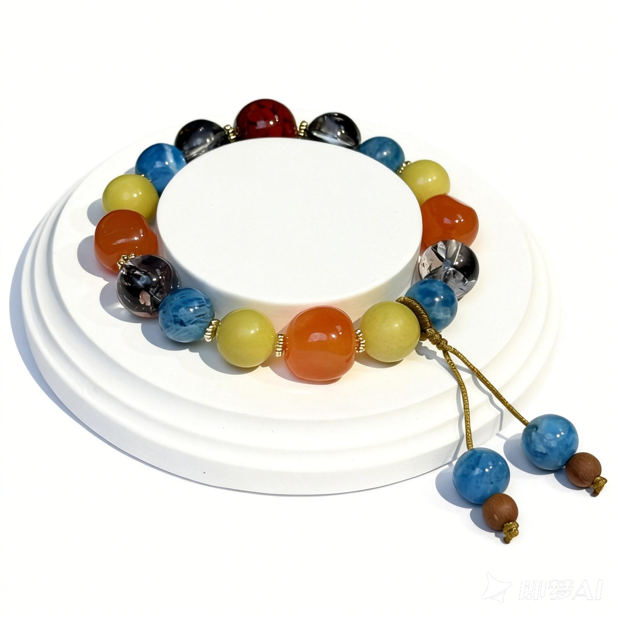 Vibrant Fringe Beaded Bracelet