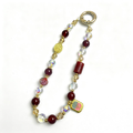 Multi-Gemstone & Gold Charm Bracelet