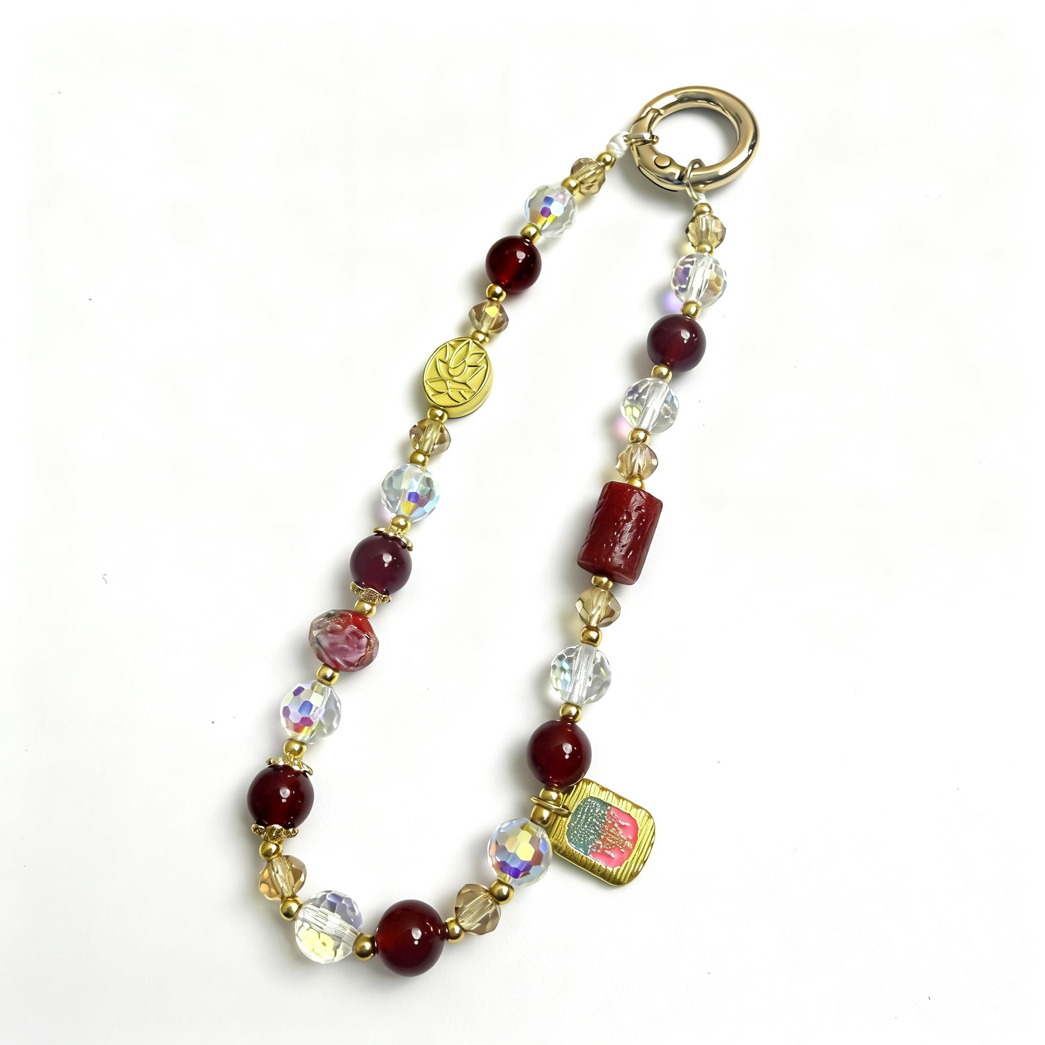 Multi-Gemstone & Gold Charm Bracelet