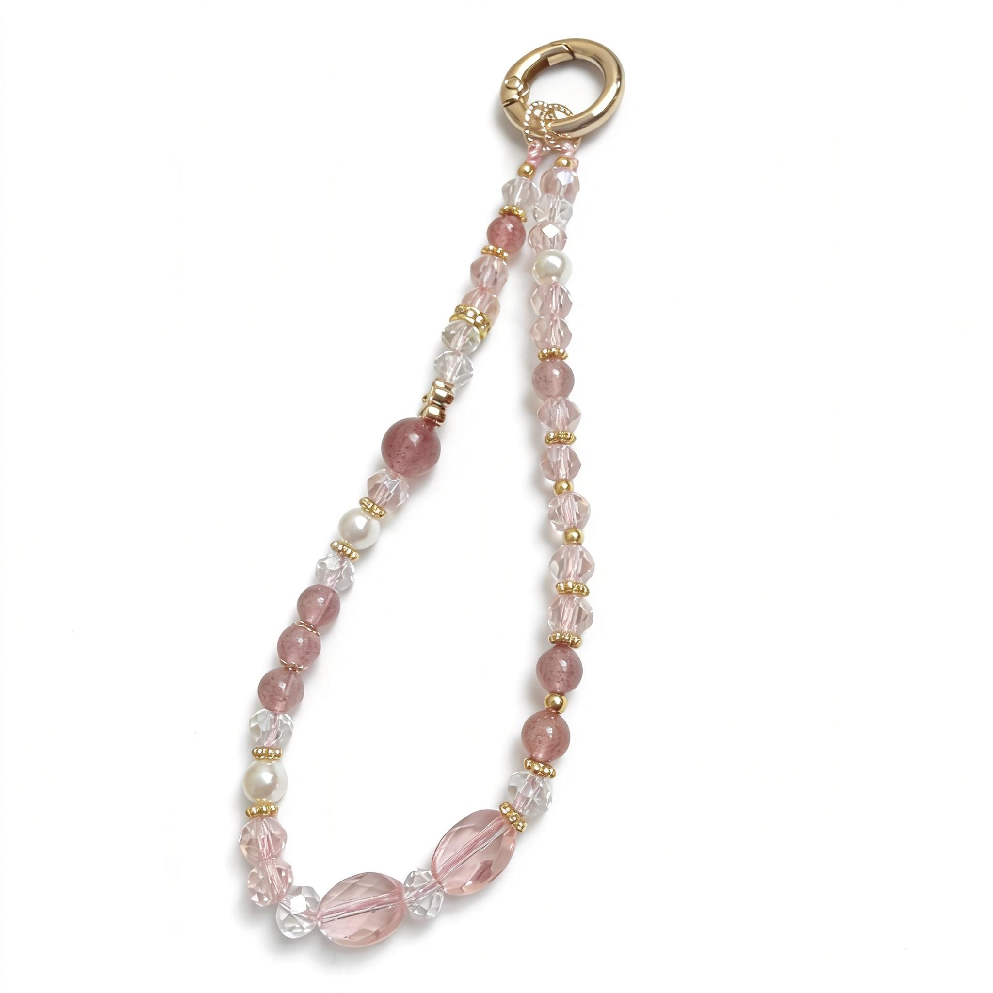 Pink Crystal Whisper Phone Charm